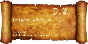 Dolgos Mária névjegykártya