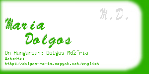 maria dolgos business card